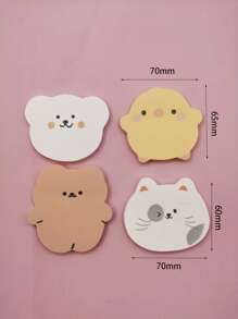 1入組卡通動物形狀隨機便簽 - 彩色 - 查看 3