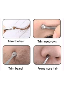 1入組不銹鋼鼻子頭髮修建工具