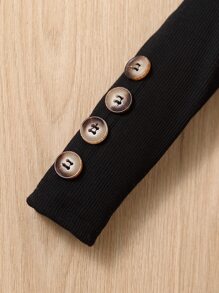 Toddler Girls Ruffle Trim High Neck Tee & Plaid Print Skirt - Multicolor - View 4