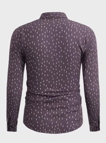 Manfinity Men Allover Print Shirt - Mauve Purple - View 2