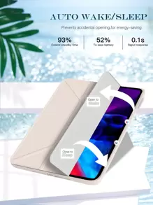 多折式触控笔支架磁性智能保护套，兼容 iPad Mini 4/5/6/Mini 7、9.7、10.2、10.5、Air 4/5、10th、10.9、Pro 11"、Air 11" (M2)、Air 13" (M2)、Pro 11" (M4)、Pro 13" (M4) 2024、12.9"、iPad Air 13" (M3) 2025、iPad Air 11 英寸 (M3) 2025、iPad (A16) 11" 第 11 代 2025