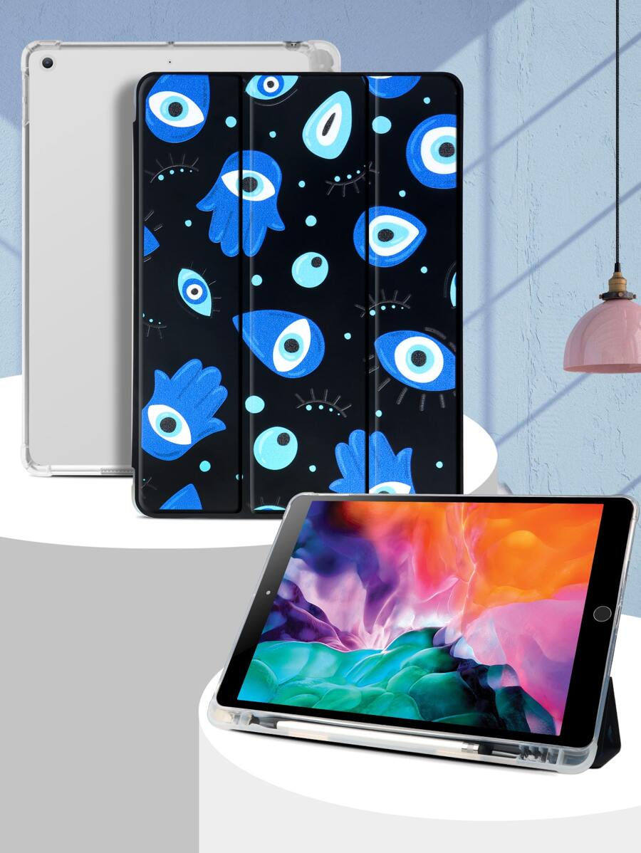 眼睛圖案保護套適用於iPad - 彩色 - 查看 1