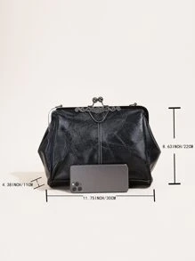 Doamnelor, moale, retro, piele, capacitate mare, blocare pentru sărut, portabil, pe umăr, geantă pentru femei, geantă pentru telefon mobil, poșetă, geantă pentru petrecere, geantă spaniolă, ocazional, versatilă, paragraf, cadou de aniversare, curea de umăr detașabilă.