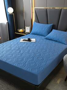 Solid Color Simple Fitted Sheet - Royal Blue - View 2