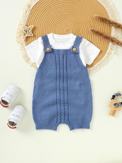 Baby Cable Knit Romper Without Tee