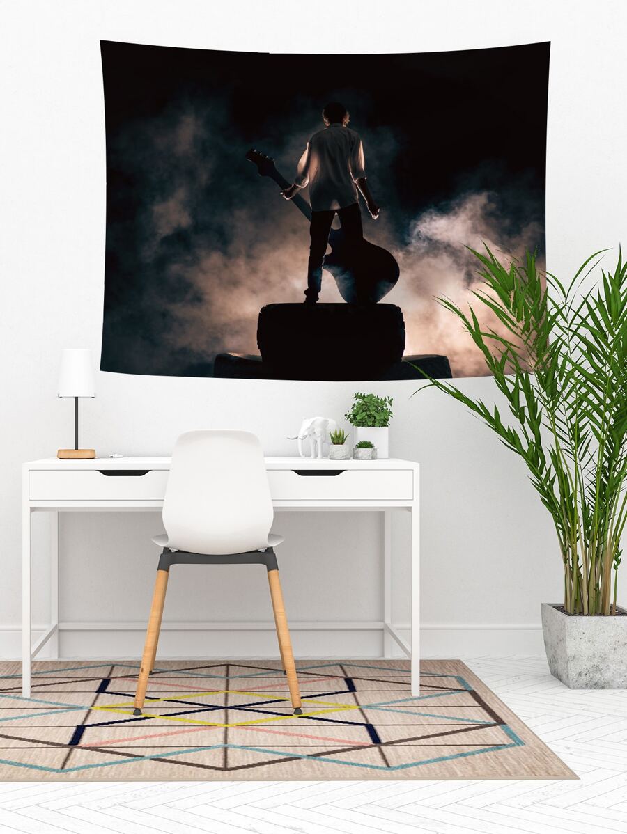 Figure Graphic Tapestry - Multicolor - View 1