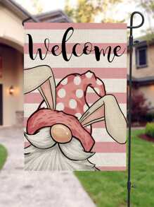 1pc Gonk & Letter Graphic Garden Flag - Multicolor - View 2