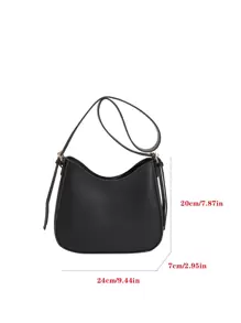 Hobo Bag, Minimalist Style Women Bag - Black - View 7