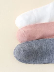 5pairs Rainbow & Letter Graphic Crew Socks - Multicolor - View 3