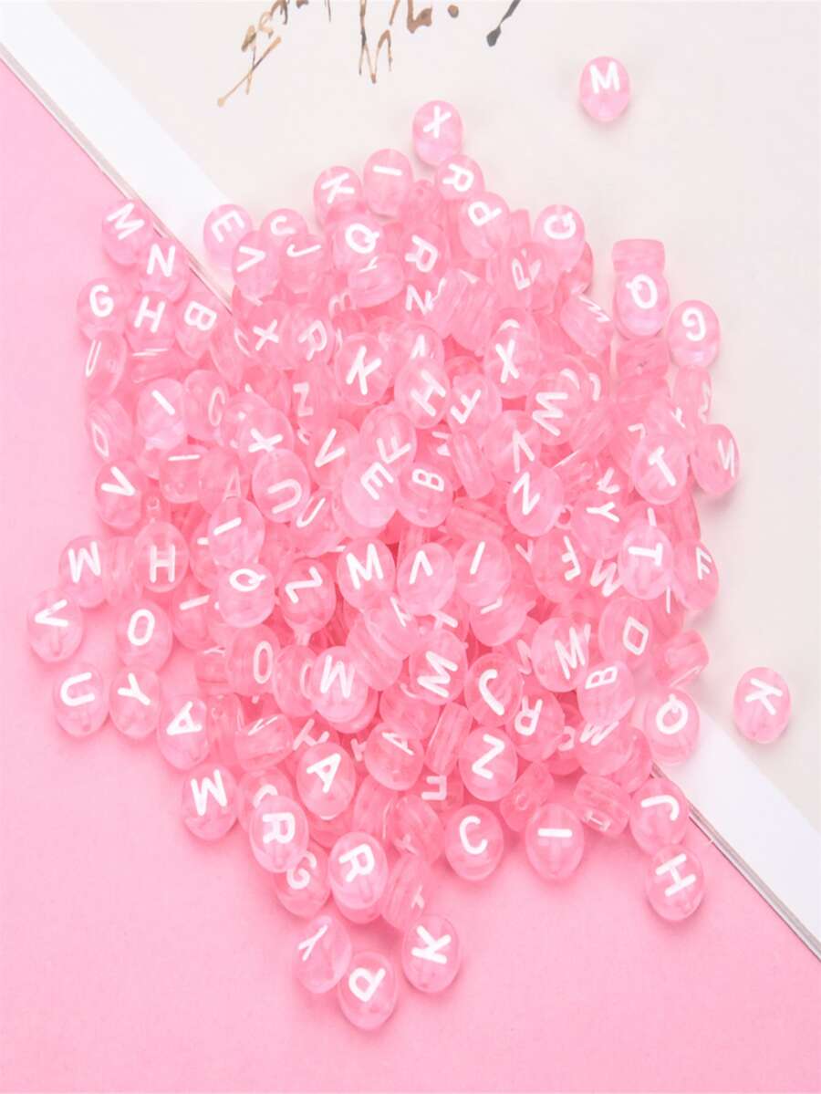 200 chiếc Thư Chi tiết Hạt DIY - Hồng - Xem 1