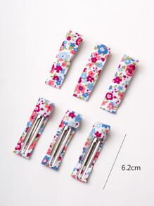 6 piezas Horquilla con patrón floral - Multicolor - Ver 3