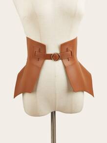 性感圆扣腰带万圣节 - 棕色 - 查看 2