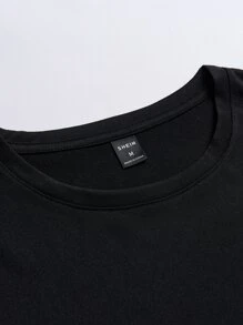 Manfinity LEGND Men Bear & Letter Graphic Tee - Black - View 8