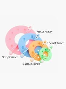 8pcs/set Four Size Pom Pom Maker, Random Color - Multicolor - View 2