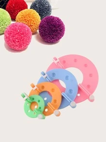 8pcs/set Four Size Pom Pom Maker, Random Color - Multicolor - View 3