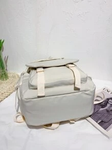 shinaier Ba lô Nữ - Màu be - Xem 4