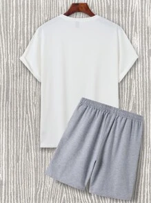 Manfinity LEGND Bộ hai mảnh Nam Dây kéo Lá thư Giải trí - Nhiều màu - Xem 2