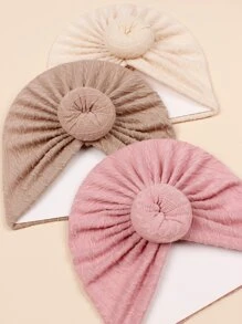 3pcs Baby Round Decor Hat - Multicolor - View 4