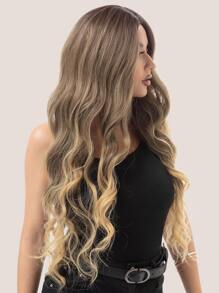 Ombre Long Curly Synthetic Wig - Multicolor - View 1