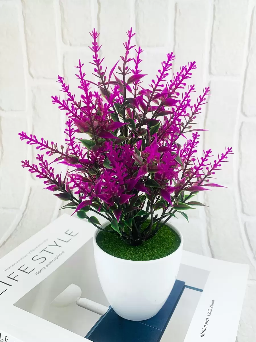 1pc Artificial Potted Plant - Multicolor - View 1