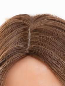 Natural Long Curly Synthetic Wig - Multicolor - View 5