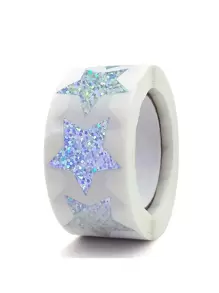 1卷金屬亮絲星星貼紙 - 彩色 - 查看 1