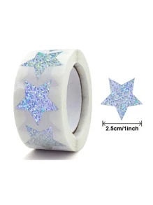 1卷金屬亮絲星星貼紙 - 彩色 - 查看 2