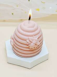 1pc Bee Decor Silicone Candle Mold - White - View 3
