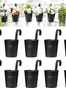 10 Piezas De Macetas De Turba De 3.15 Pulgadas, Kit De Inicio Para Plántulas Redondas Y Semillas De Plantas, Bandejas De Germinación De Semillas Con 10 Etiquetas De Plantas Para Plántulas De Flores, Vegetales, Tomates Y Hierbas - Negro - Ver 4