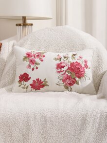 1 vỏ gối thêu hoa không có chất độn - Nhiều màu - Xem 6