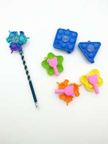 1入組混合圖案隨機鉛筆帽 - 彩色 - 查看 1