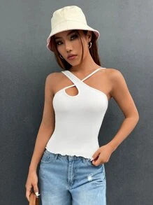 SHEIN EZwear Crisscross Front Top
