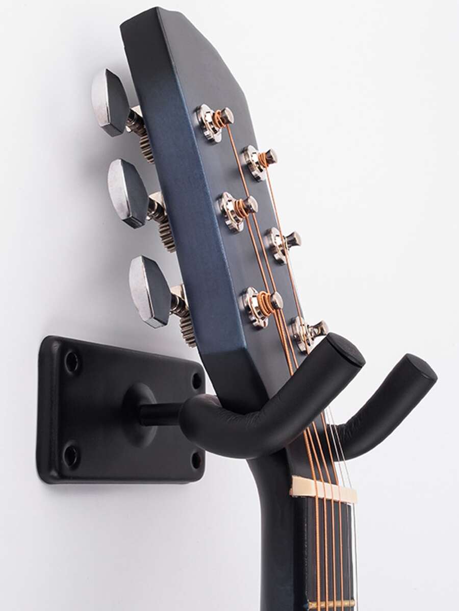 1pc Wall Mounted Musical Instrument Storage Rack - Black - View 1