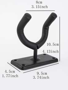 1pc Wall Mounted Musical Instrument Storage Rack - Black - View 5