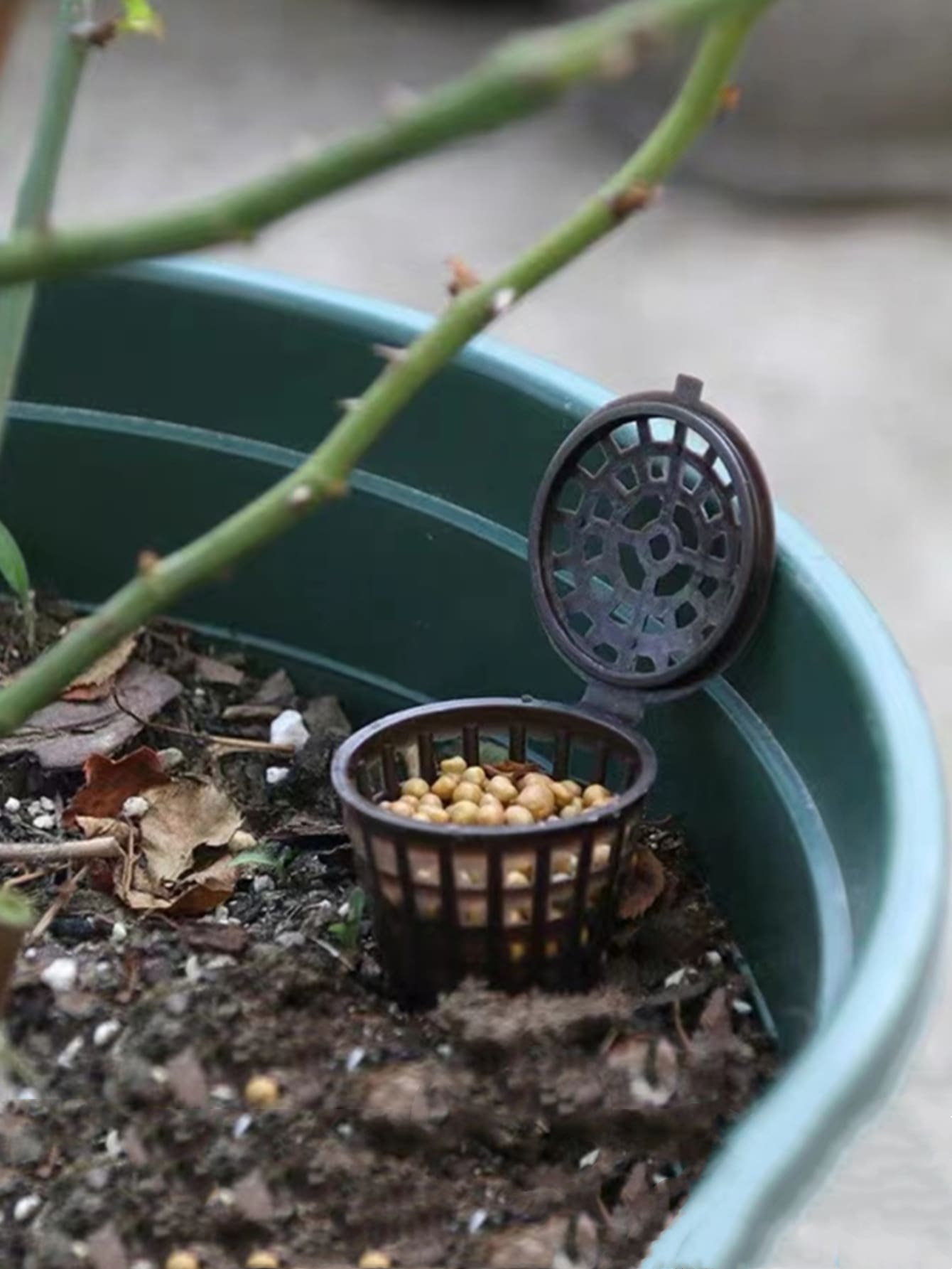 5pcs Solid Color Hollow Out Gardening Fertilizer Basket - Coffee Brown - View 1