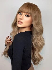 Haircube 26 Inch Nâu Nổ Trung Bình Dài Xoăn Duyên Dáng Mê Hoặc Gợi Tình Tổng Hợp Bộ Tóc Giả Dành Cho Nữ - Ombre - Xem 4
