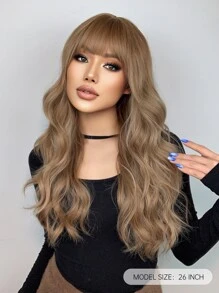 Haircube 26 Inch Nâu Nổ Trung Bình Dài Xoăn Duyên Dáng Mê Hoặc Gợi Tình Tổng Hợp Bộ Tóc Giả Dành Cho Nữ - Ombre - Xem 5