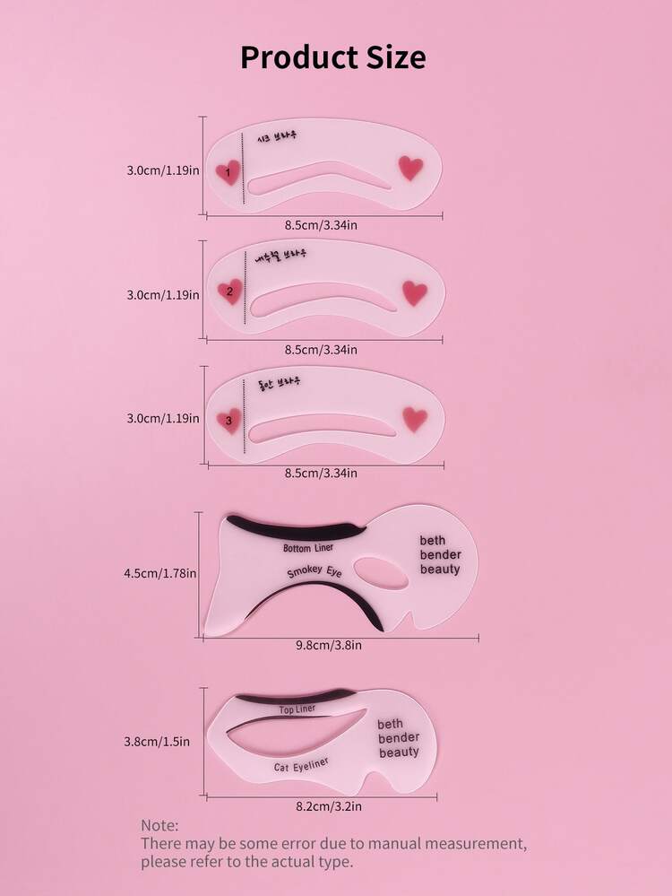 Beginners daily makeup eyebrow card cat eyeliner 2 photos+3 pieces of thrush cards