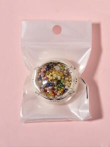 1box Christmas 3D Rhinestone & Faux Pearl Design Nail Art Decoration - Multicolor - View 5