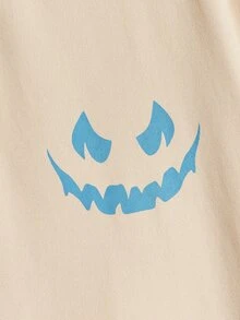 EASEVO Men Plus Cartoon & Slogan Graphic Drop Shoulder Tee - Khaki - View 3