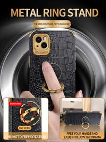 Ốp lưng điện thoại từ tính họa tiết da cá sấu Apple kèm vòng giữ điện thoại, tương thích với iPhone 15/15Plus/15Pro/15Promax, chống nước, chống sốc, chống rơi, chống trầy xước. Phiên bản quốc tế, không phải phiên bản nội địa. - Nhiều màu - Xem 7