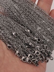 50pcs Minimalist Chain Necklace - Silver - View 4
