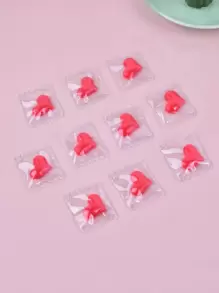 10pcs Heart-Shaped Candy DIY Jewelry Pendant Valentine's Day