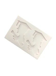 1pc Graduation Hat & Figure Shaped DIY Silicone Mold - Grey - View 3