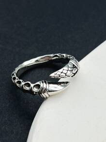 Men Claw Design Cuff Ring - Silver - View 3