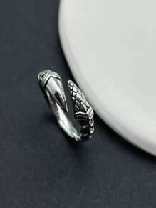 Men Claw Design Cuff Ring - Silver - View 5