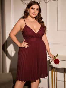 SHEIN Belle Vestido de dama de honor con pliegues y estampado de mariposa en color rojo burdeos