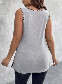 SHEIN LUNE Áo hai dây Plus Size In hoa Báo Giải trí - Nhiều màu - Xem 2