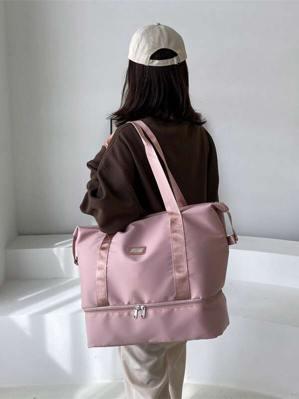 Letter Patch Decor Duffel Bag SHEIN USA