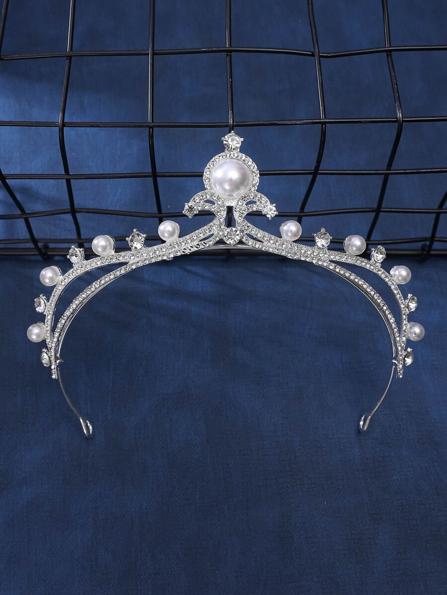 1st Elegante Bruids Kristallen Parel Kroon Hoofdtooi